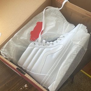 Hi-top White Vans